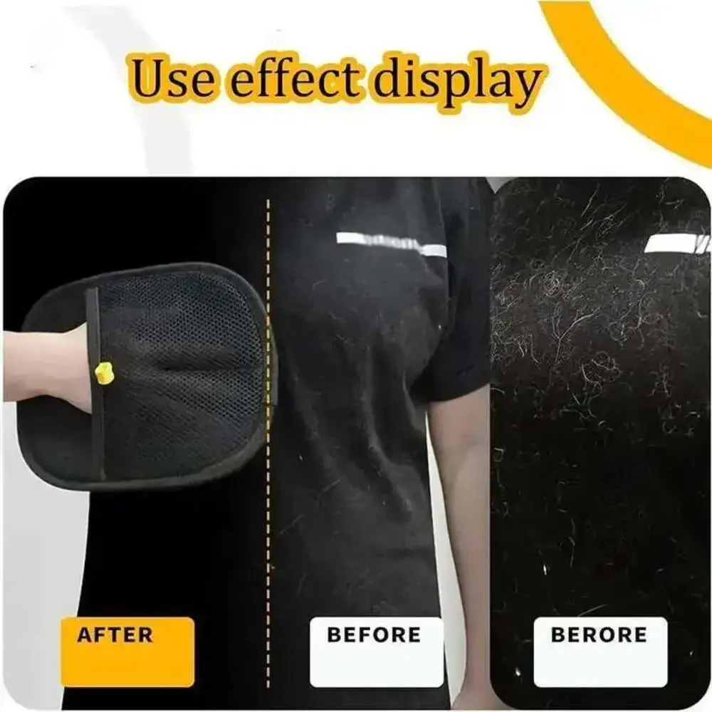 Pet Hair Cleaning Removal Gloves Pet Double-Sided Grooming Glove Reusable Tool S